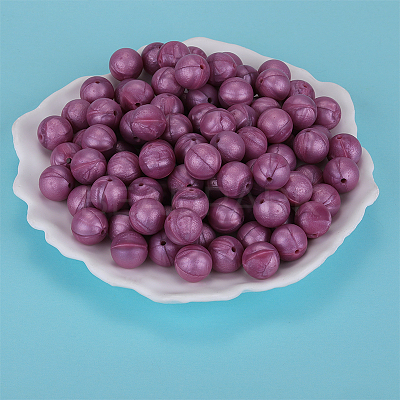 Round Silicone Focal Beads SI-JX0046A-67-1