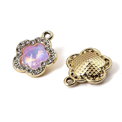 UV Plating Alloy Glass Pendants FIND-K032-28G-1