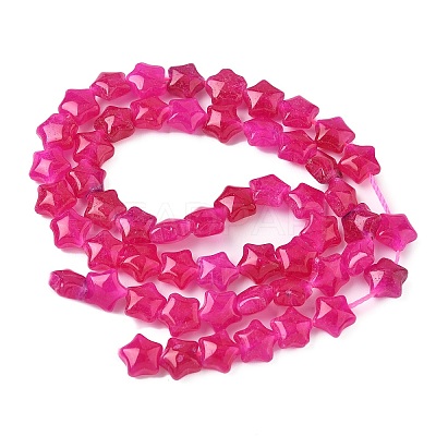 Dyed Natural Malaysia Jade Star Beads Strands G-Z080-A01-02-1