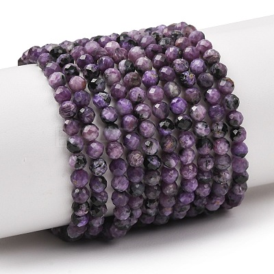 Natural Charoite Beads Strands GG-CBAA8F4-B09-4mm-B-1