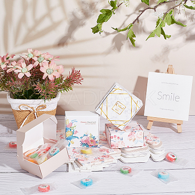 32Pcs 4 Colors Paper Candy Boxes CON-AR0001-05-1