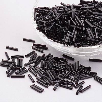 Glass Bugle Beads SEED-E001-6mm-49#-1