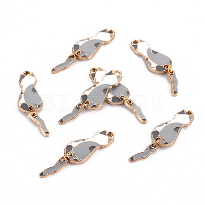 Eco-Friendly Alloy Enamel Pendants ENAM-T011-84D-NR-1