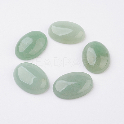Natural Green Aventurine Flat Back Cabochons G-G741-22x30mm-14-1