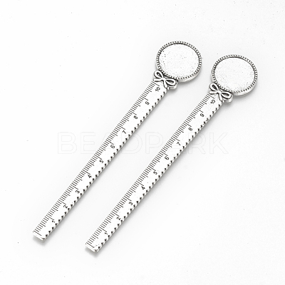 Tibetan Style Alloy Cabochon Setting TIBE-R001-02AS-1