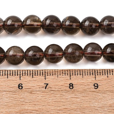 Natural Smoky Quartz Bead Strands G-G735-28-8mm-1
