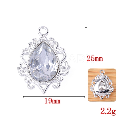 Glass Rhinestone Pendants FIND-WH0021-91S-02-1