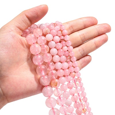 Natural Rose Quartz Beads Strands G-F591-04-1