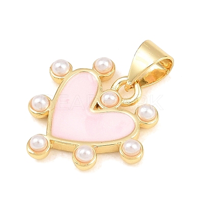 Brass Enamel Pendants KK-B168-01G-04-1