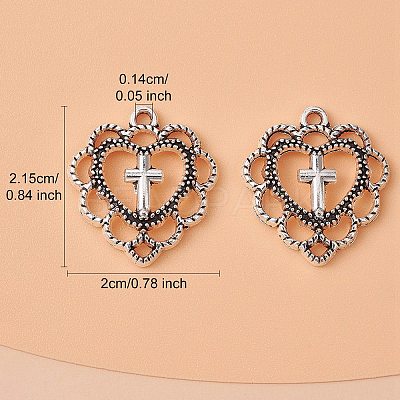 Tibetan Style Alloy Pendants TIBE-YW0001-43-1