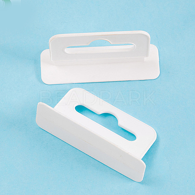 80Pcs Rectangle PP with PE Hanging Tabs KY-CP0001-35B-1