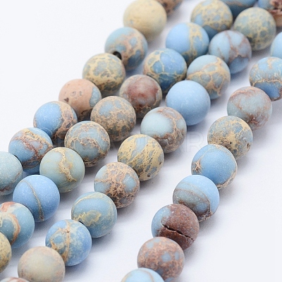 Natural Imperial Jasper Beads Strands G-K232-6mm-01A-1