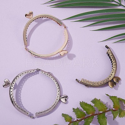 3Pcs 3 Colors Iron Purse Frames Handles IFIN-SZ0001-15-1