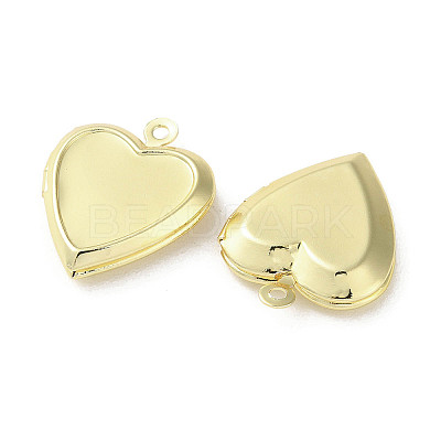 Rack Plating Brass Locket Pendants KK-G489-03G-1