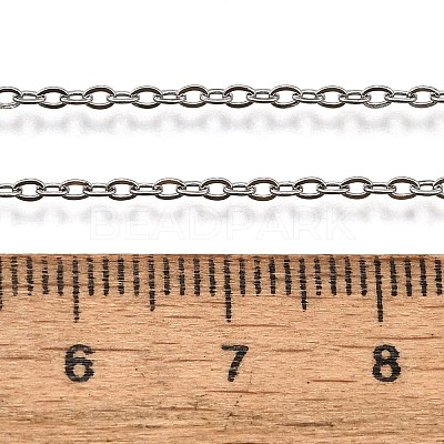 Non-Tarnish 304 Stainless Steel Cable Chain Necklace X-STAS-T040-PJ204-50-1