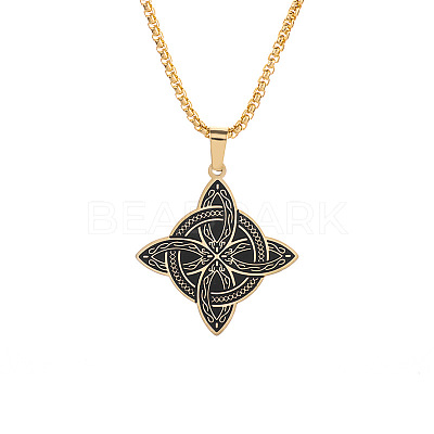 Viking Triskelion Knot 201 Stainless Steel Pendant Necklaces for Men FS-WG900AF-02-1