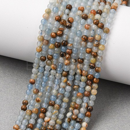 Natural Blue Calcite Beads Strands G-E576-09F-1