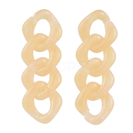 Acrylic Dangle Earrings EJEW-JE03480-01-1