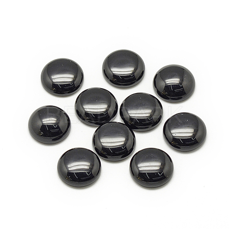 Synthetic Black Stone Cabochons G-R416-20mm-46-1-1