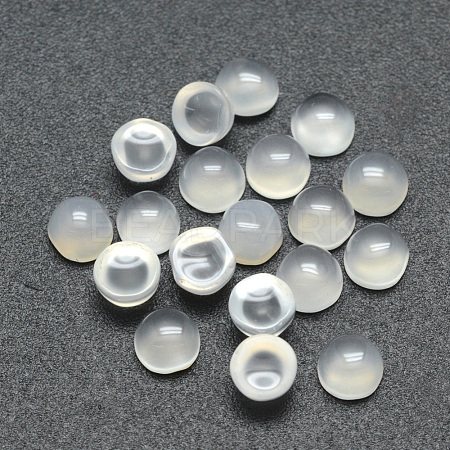 Natural Agate Cabochons G-P393-R07-4mm-1
