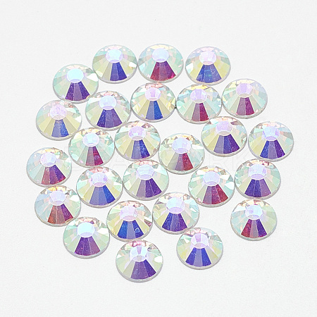 Flat Back Glass Rhinestone Cabochons RGLA-T090-SS12-02-1