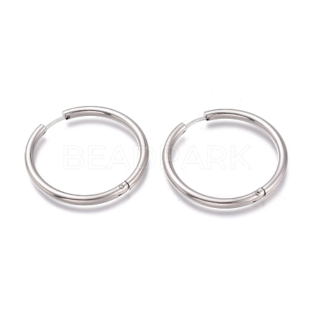 Tarnish Resistant 201 Stainless Steel Huggie Hoop Earrings EJEW-O095-05-31-1