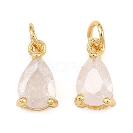 Brass & Glass Pendants KK-Q085-16G-01-1
