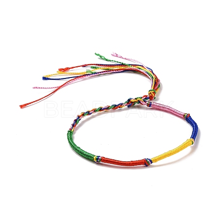 Polyester Braided String Cord Bracelet BJEW-I306-01A-1