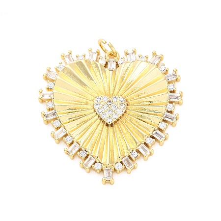 Brass Micro Pave Cubic Zirconia Pendants KK-D325-61G-04-1