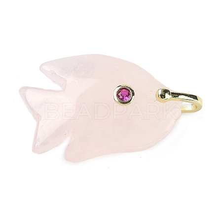 Natural Rose Quartz Carved Pendants G-G460-01G-07-1