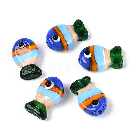 Handmade Lampwork Beads Strands LAMP-N036-15C-1