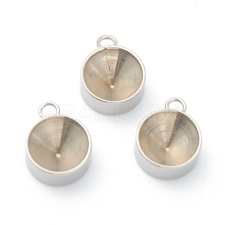 Non-Tarnish 202 Stainless Steel Pendant Rhinestone Settings LS-X-STAS-F266-21E-P-1
