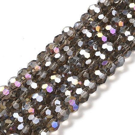 Electroplate Glass Beads Strands EGLA-R016-4m-27-1