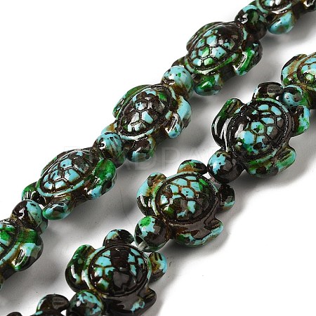 Synthetic Turquoise Dyed Beads Strands G-P507-05D-1