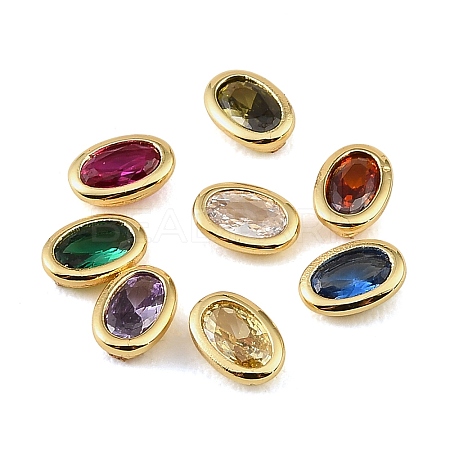 Brass Pave Cubic Zirconia Cabochons CU-CBA30E8-04G-1