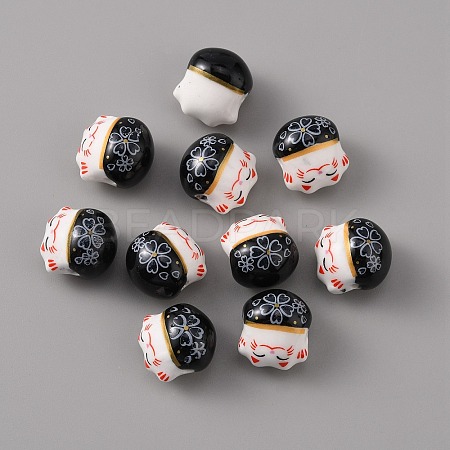 Handmade Porcelain Beads PORC-WH0016-02J-1