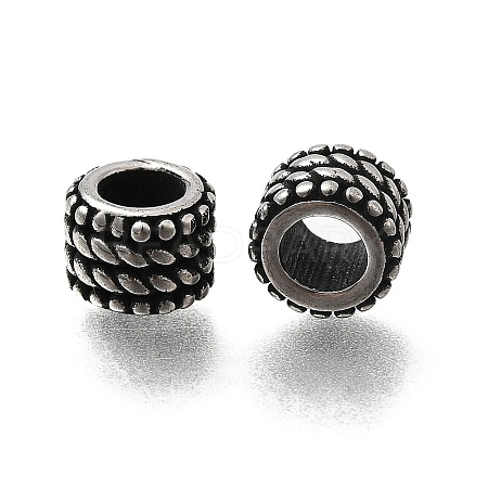 304 Stainless Steel European Tube Beads STAS-D382-15AS-1