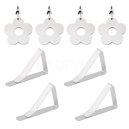 8 Pcs 2 Styles Stainless Steel Table Cover Tablecloth Weights HJEW-OC0001-02-1