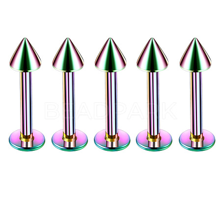 304 Stainless Steel Cone Internally Threaded Labrets for Women Men WG9B6EB-31-1