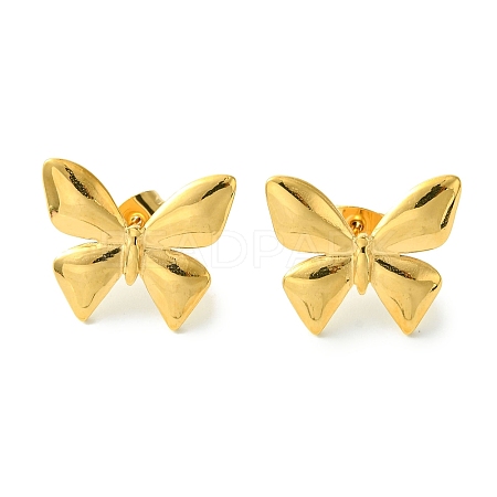 PVD Vacuum Plating 304 Stainless Steel Stud Earrings for Women EJEW-L284-16G-1