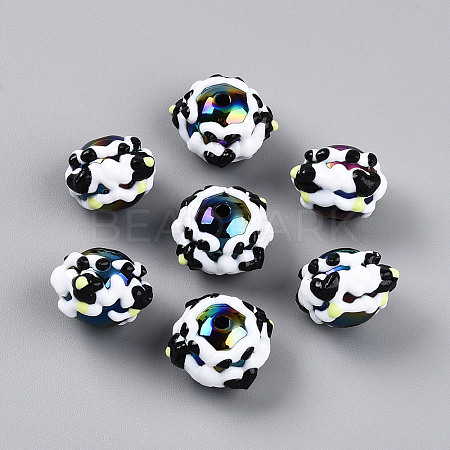 Opaque Acrylic Beads SACR-YW0002-01E-1