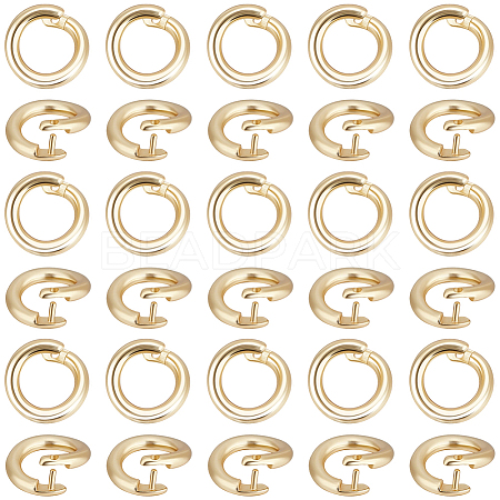 Brass Twister Clasps KK-BBC0025-17A-G-1