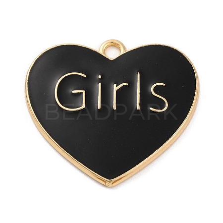 Alloy Enamel Pendants ENAM-M009-02B-02G-1