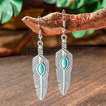 Bohemian Style Alloy Acrylic Dangle Earrings WGAEF55-04-1