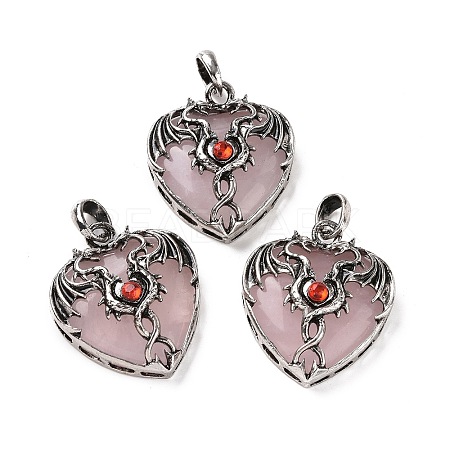 Natural Rose Quartz Pendants G-A207-01AS-04-1