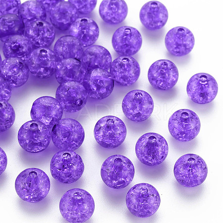 Transparent Crackle Acrylic Beads MACR-S373-66C-N21-1
