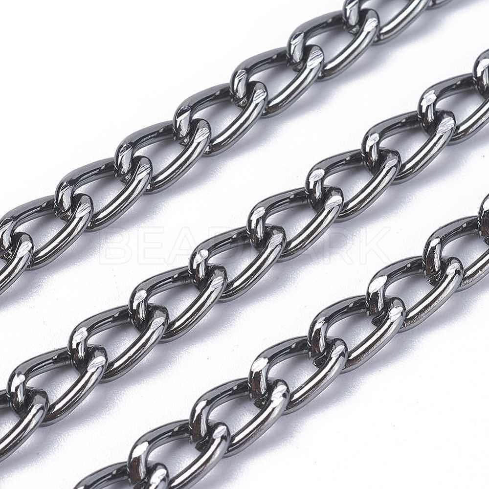 Aluminium Twisted Chains Curb Chains - Beadpark.com