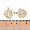 Rack Plating Brass Micro Pave Cubic Zirconia Pendants KK-K340-04G-3