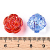 Transparent Acrylic Flower Beads TACR-T028-02-3