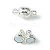 10Pcs Round Brass Magnetic Clasps with Loops KK-FS0001-34S-3